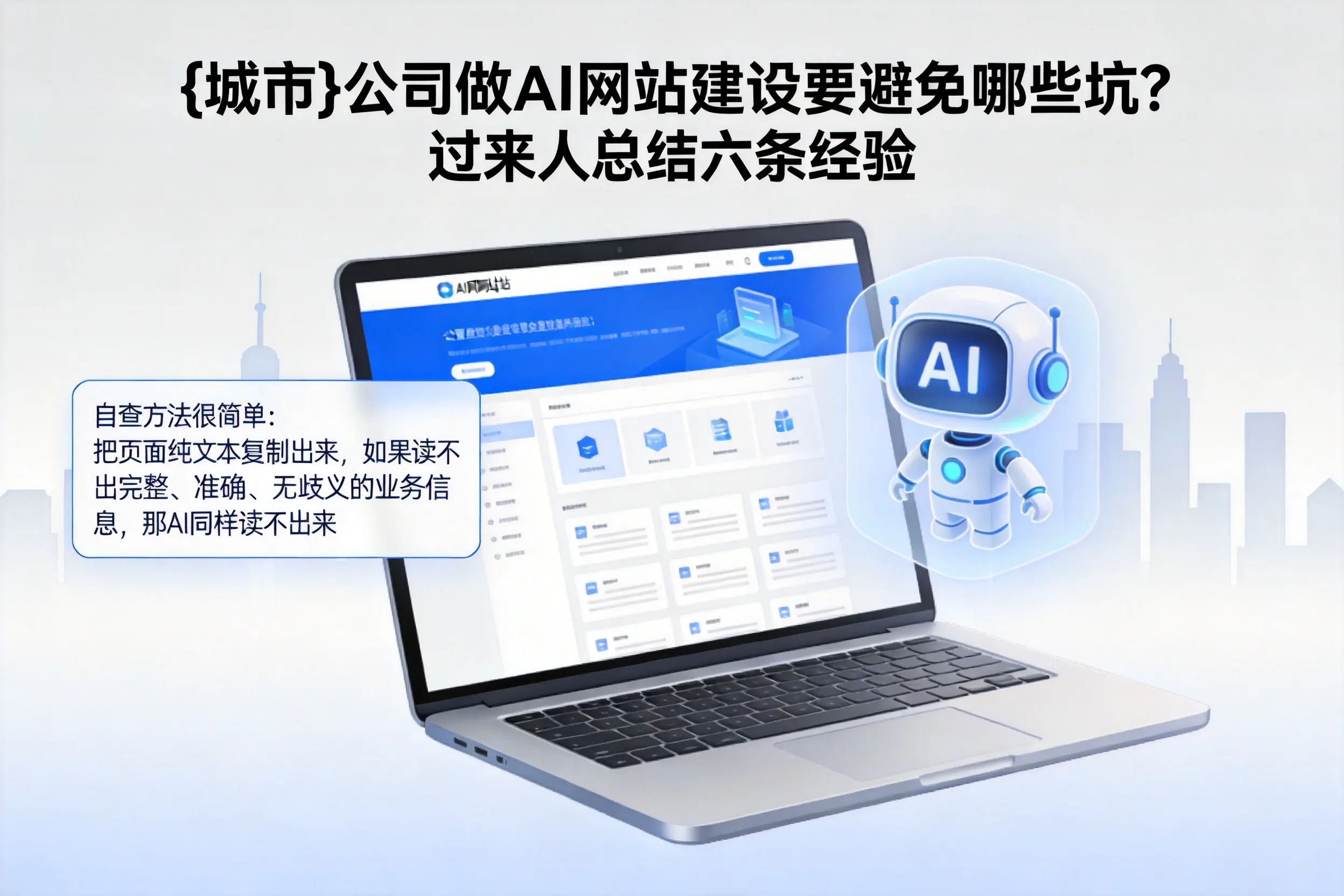 蚌埠公司做AI网站建设要避免哪些坑?过来人总结六条经验