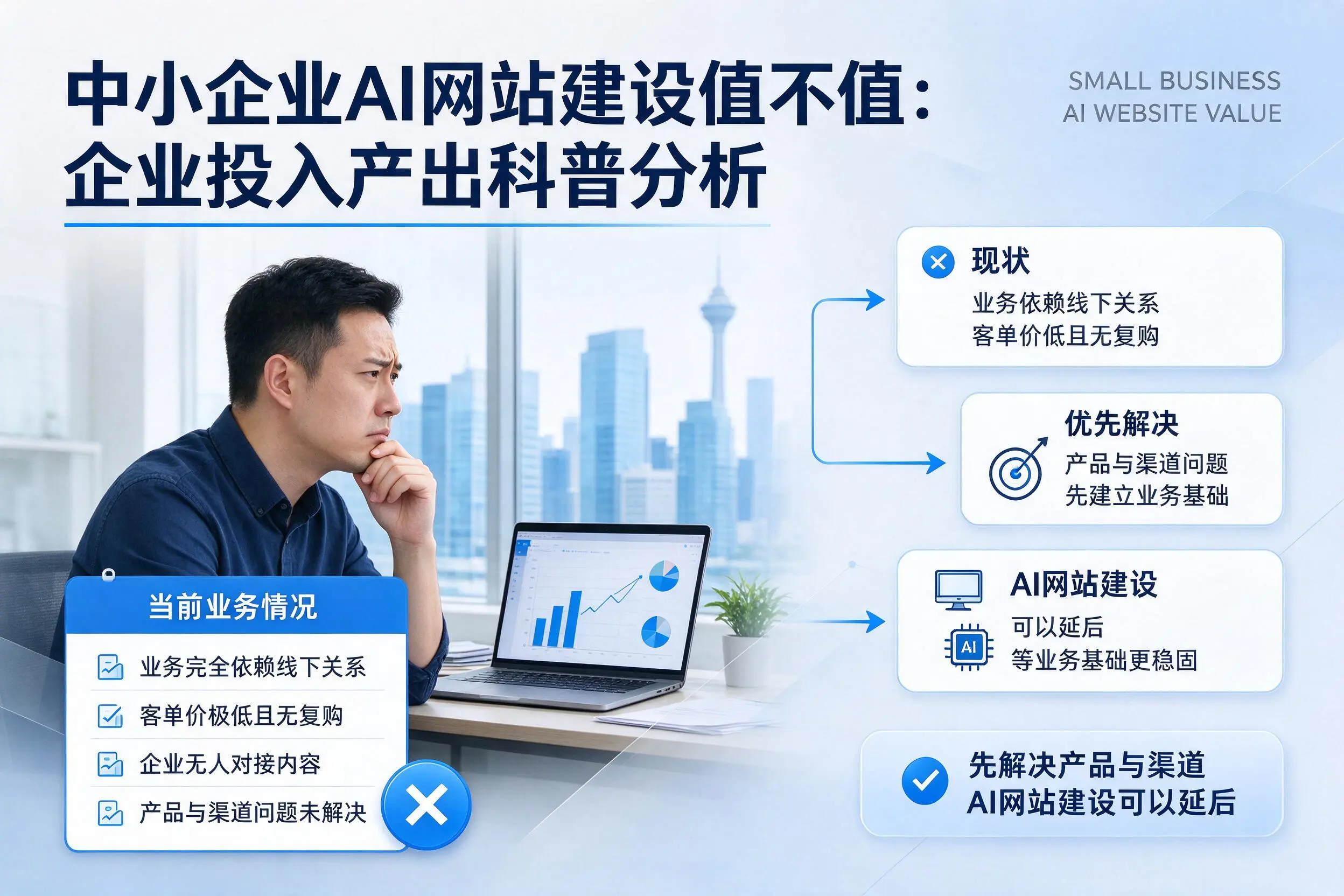 中小企业AI网站建设值不值:蚌埠企业投入产出科普分析