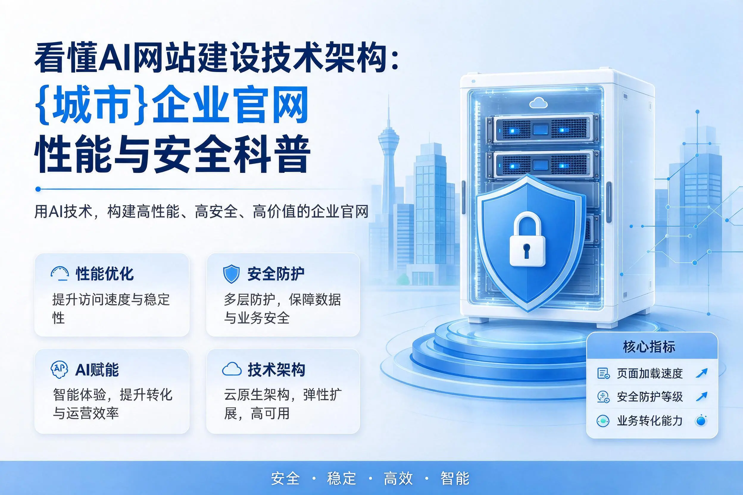 看懂AI网站建设技术架构:蚌埠企业官网性能与安全科普